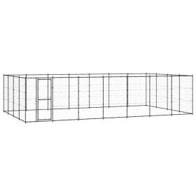 Outdoor Dog Kennel Steel 364.7 ftÂ²