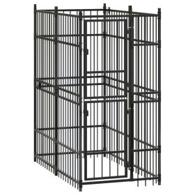 Outdoor Dog Kennel Steel 19.8 ftÂ²